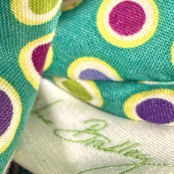 Vera Bradley Heather Purple Paisley Purse Two leather Handles Zip Pockets 2013 - Picture 5 of 13